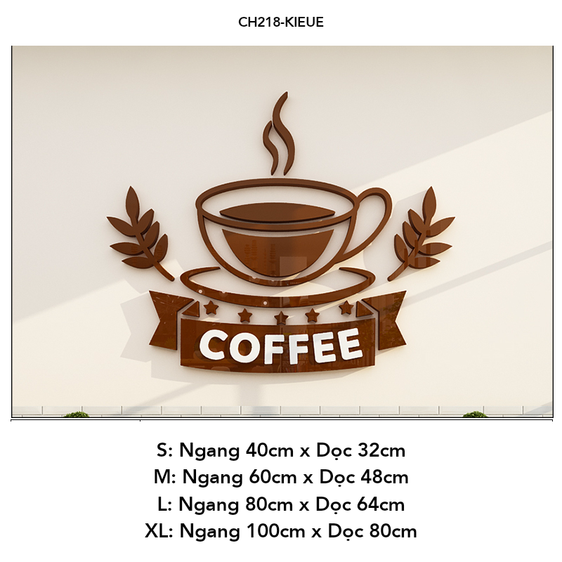  Tranh mica EPeBen dán tường nổi 3d hình Hương Vị Cà Phê decor trang trí Cửa hàng, Quán Cafe, Trà Chanh, Quán Nước 