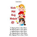  Tranh mica EPeBen dán tường nổi 3d Kính mời quý khách Có Thẻ  trang trí Phòng ăn,Phòng bếp,Quán ăn 
