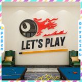  Tranh mica EPeBen dán tường nổi 3d Bóng BI-A trang trí Cửa Hàng, Phòng khách 