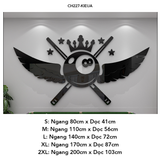  Tranh mica EPeBen dán tường nổi 3d Bóng BI-A trang trí Cửa Hàng, Phòng khách 