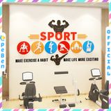  Tranh mica EPeBen dán tường nổi 3d Tập Thể Dục trang trí Phòng GYM,Phòng Thể Dục 