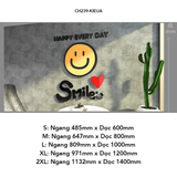  Tranh mica EPeBen dán tường nổi 3d hình Smile Happy Every Day decor trang trí Cửa Hàng, Quán Café, Shop Thời Trang 