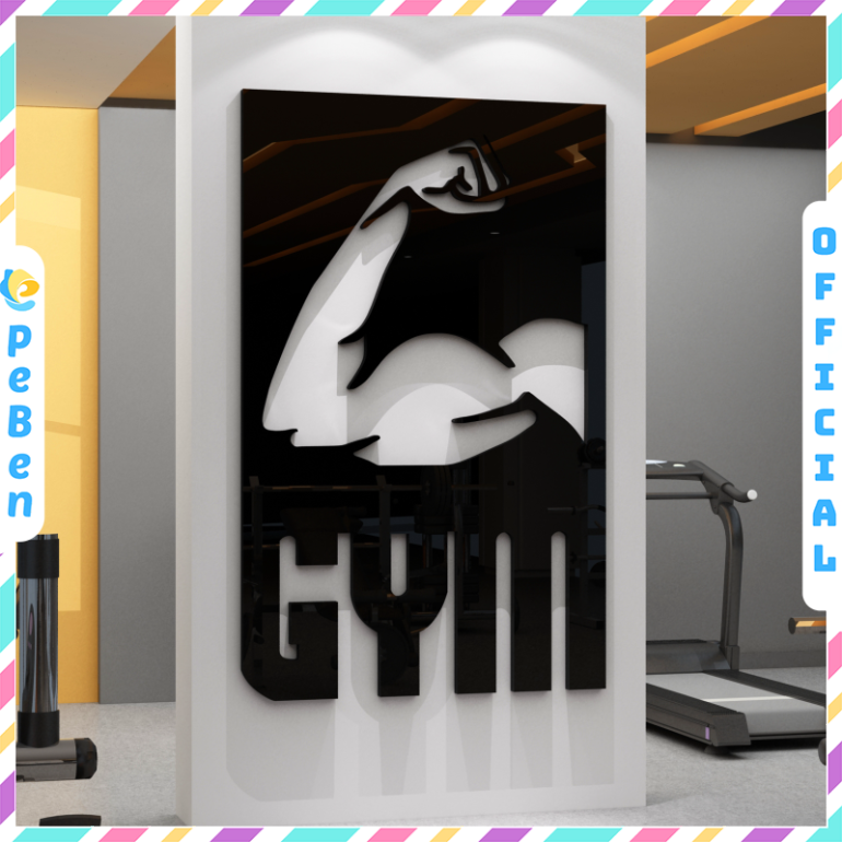  Tranh mica EPeBen dán tường nổi 3d hình Vẻ đẹp thể hình decor trang trí Phòng khách, Phòng ngủ, Phòng giải trí, Cửa hàng 