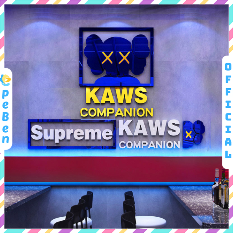  Tranh mica dán tường EPeBe hình KAWS Companion Supreme decor trang trí Phòng cho bé, Phòng khách, Phòng ngủ, Cửa hàng 