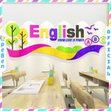  Tranh mica EPeBen dán tường nổi 3d hình English trang trí Phòng cho bé, Phòng khách,Phòng Học 