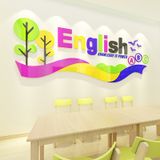  Tranh mica EPeBen dán tường nổi 3d hình English trang trí Phòng cho bé, Phòng khách,Phòng Học 