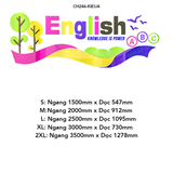 Tranh mica EPeBen dán tường nổi 3d hình English trang trí Phòng cho bé, Phòng khách,Phòng Học 