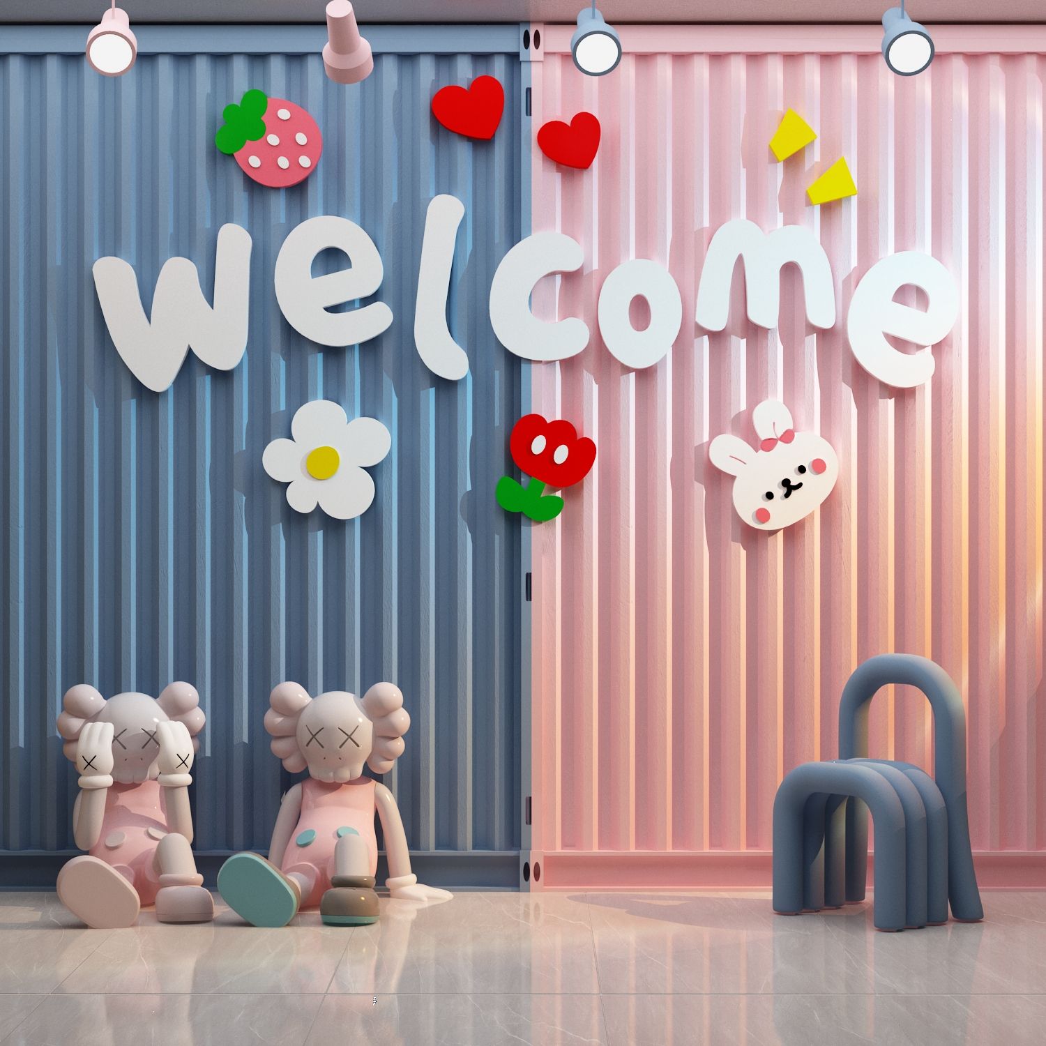  Tranh mica EPeBen dán tường nổi 3d hình Welcome Trang Trí Cửa Hàng,Quán Ăn 