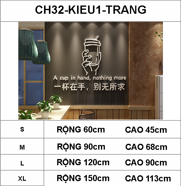  Tranh mica EPeBen dán tường nổi 3d hình một cốc trên tay decor trang trí cửa hàng quán trà sữa trà tranh 