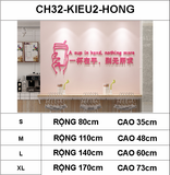  Tranh mica EPeBen dán tường nổi 3d hình một cốc trên tay decor trang trí cửa hàng quán trà sữa trà tranh 