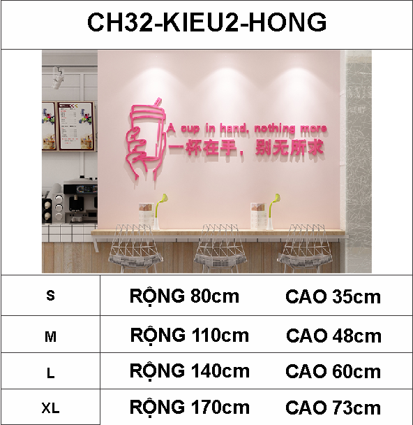  Tranh mica EPeBen dán tường nổi 3d hình một cốc trên tay decor trang trí cửa hàng quán trà sữa trà tranh 
