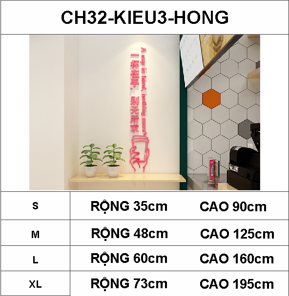  Tranh mica EPeBen dán tường nổi 3d hình một cốc trên tay decor trang trí cửa hàng quán trà sữa trà tranh 