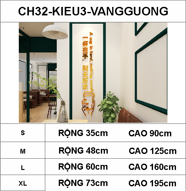  Tranh mica EPeBen dán tường nổi 3d hình một cốc trên tay decor trang trí cửa hàng quán trà sữa trà tranh 