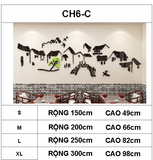  Tranh mica EPeBen dán tường nổi 3d hình tranh mặc thủy decor trang trí quán ăn, nhà hàng, quán nhậu 