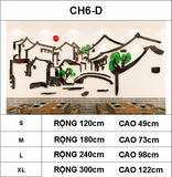  Tranh mica EPeBen dán tường nổi 3d hình tranh mặc thủy decor trang trí quán ăn, nhà hàng, quán nhậu 