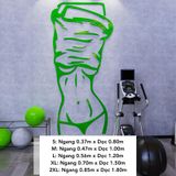  Tranh mica EPeBen dán tường nổi 3d hình Tay Nâng Tạ No pain, Hình cô gái sexy decor trang trí Phòng Tập Gym, Fitness 