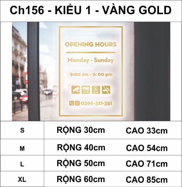  Chữ mica giờ làm việc, logo theo yêu cầu (chữ dán nổi) welcome trang trí cửa kính ra vào, cửa hàng,quán ăn,kinh doanh 