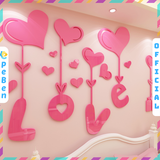  Tranh mica EPeBen dán tường nổi 3d hình Trái Tim Chữ Love decor trang trí Phòng Ngủ, Phòng Khách 