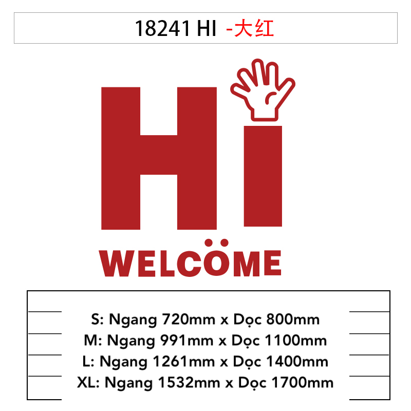  Tranh mica EPeBen dán tường nổi 3d hình Hi WelCome decor trang trí Dán Cửa Kính, Cửa Hàng 