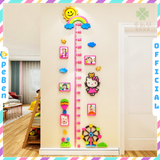  Tranh mica EPeBen dán tường nổi 3d Thước Đo Chiều Cao Hello Kitty decor trang trí Phòng ngủ cho bé, Lớp Học Mẫu giáo 