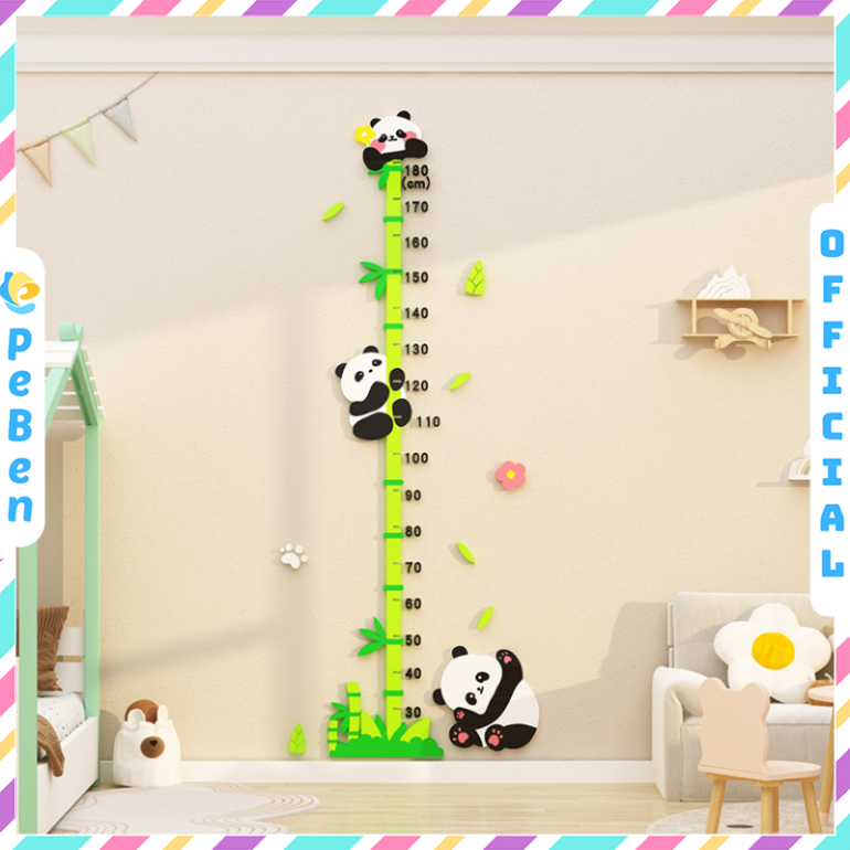  Tranh mica EPeBen dán tường nổi 3d Vươn cao cùng gấu trúc trang trí Phòng cho bé, Phòng ngủ 