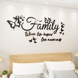  Tranh mica EPeBen dán tường nổi 3d hình chữ Family chủ đề gia đình decor trang trí Phòng khách, Phòng Ngủ 