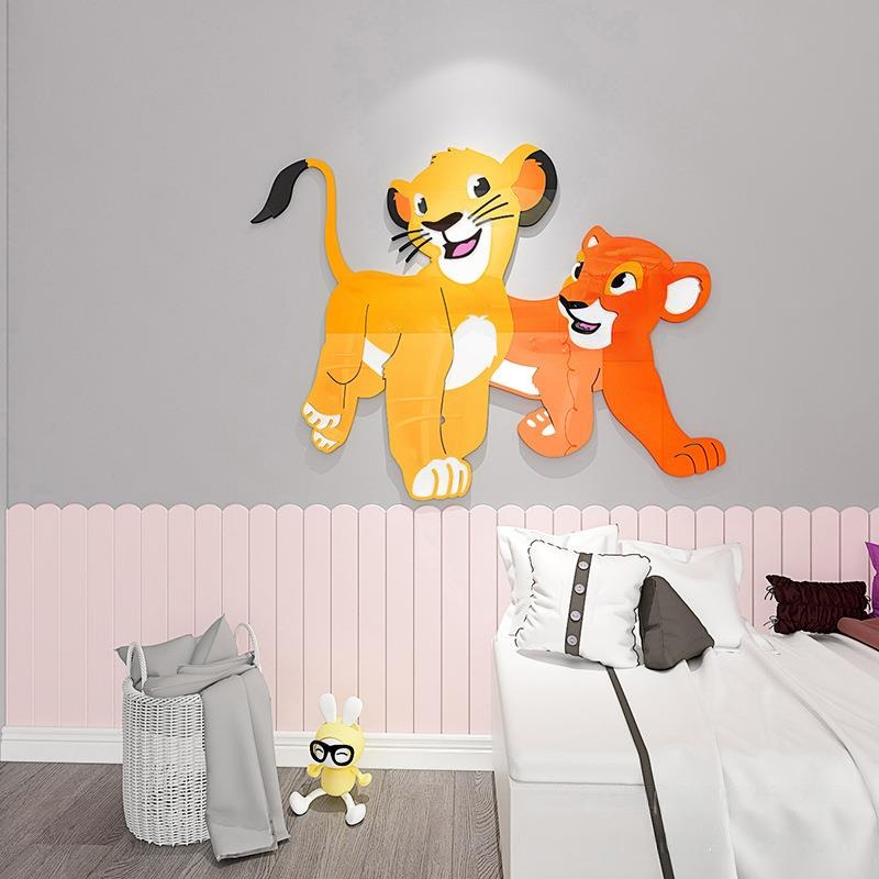  Tranh mica EPeBen dán tường nổi 3d hình Thế giới vua sư tử decor trang trí Phòng ngủ, Phòng học, Phòng cho bé 
