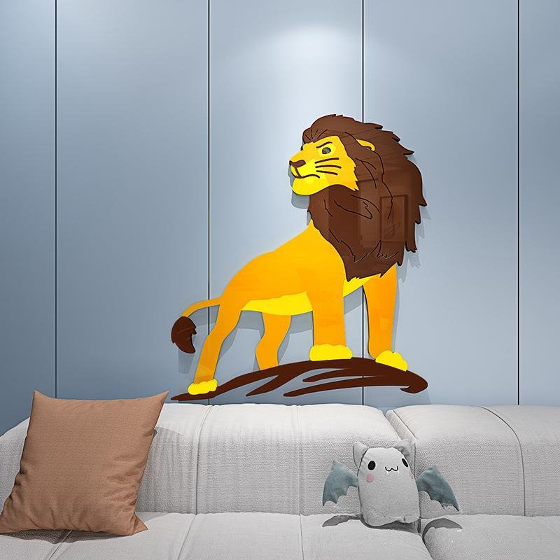  Tranh mica EPeBen dán tường nổi 3d hình Thế giới vua sư tử decor trang trí Phòng ngủ, Phòng học, Phòng cho bé 