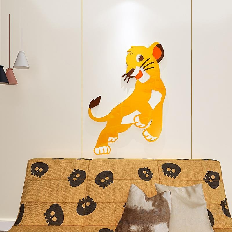  Tranh mica EPeBen dán tường nổi 3d hình Thế giới vua sư tử decor trang trí Phòng ngủ, Phòng học, Phòng cho bé 