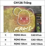  Tranh mica EPeBen dán tường nổi 3d hình mặt gấu Kaws Bearbrick ngầu, trang trí quán ăn, shop thời trang, spa làm đẹp 