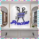  Tranh mica EPeBen dán tường nổi 3d hình Hair Cut Precise decor trang trí Salon, Tiệm Cắt Tóc 