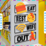  Tranh mica EPeBen dán tường nổi 3d hình Gà Rán Burger decor trang trí Quán Fastfood, Đồ Ăn Nhanh 