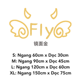  Tranh mica EPeBen dán tường nổi 3d hình Đôi Cánh Fly decor trang trí Quán Trà Sữa, Trà Chanh 