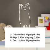  Tranh mica EPeBen dán tường nổi 3d hình Con Mèo Cào decor trang trí Phòng Ngủ, Dán Cửa 