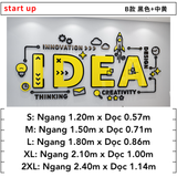  Tranh mica EPeBen dán tường nổi 3d hình Khẩu Hiệu khởi nghiệp ý tưởng start up idea decor trang trí Văn Phòng, Công Ty 