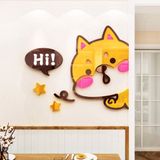  Tranh mica EPeBen dán tường nổi 3d hình Thỏ Con, cún con Hi trang trí cửa ra vào, cửa hàng, quán ăn, địa điểm kinh doanh 