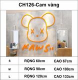  Tranh mica EPeBen dán tường nổi 3d hình mặt gấu Kaws Bearbrick ngầu, trang trí quán ăn, shop thời trang, spa làm đẹp 