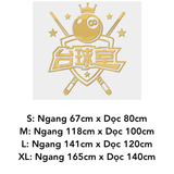  Tranh mica EPeBen dán tường nổi 3d hình trái bida, gậy bida décor Quán Bida trang trí CLB bida, Logo quán, bi-a, billard 