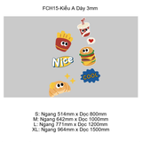  Tranh Fomex EPeBen dán tường nổi 3d Thức Ăn Nhanh trang trí Phòng Ăn ,Cửa Hàng,Nhà Hàng 