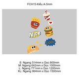  Tranh Fomex EPeBen dán tường nổi 3d Thức Ăn Nhanh trang trí Phòng Ăn ,Cửa Hàng,Nhà Hàng 