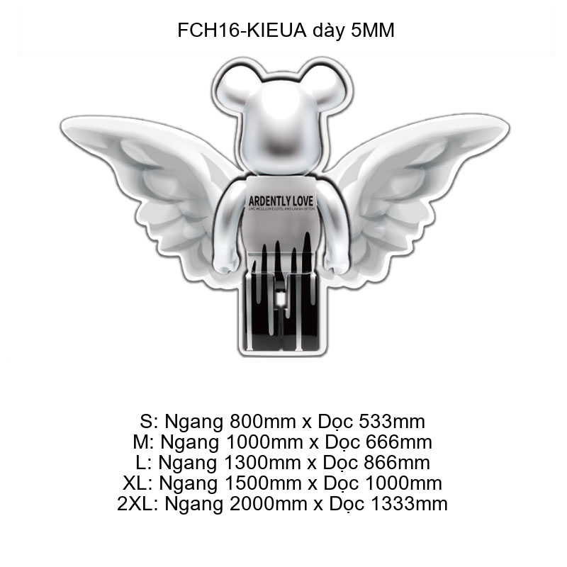 Tranh Fomex EPeBen dán tường nổi 3d Hình BEARICH Decor Trang Trí Salo,Quán Cafe 