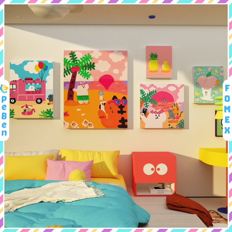  Tranh Fomex EPeBen dán tường nổi 3d Phong Cảnh Biển trang trí Phòng cho bé, Phòng ngủ, Mẫu giáo 