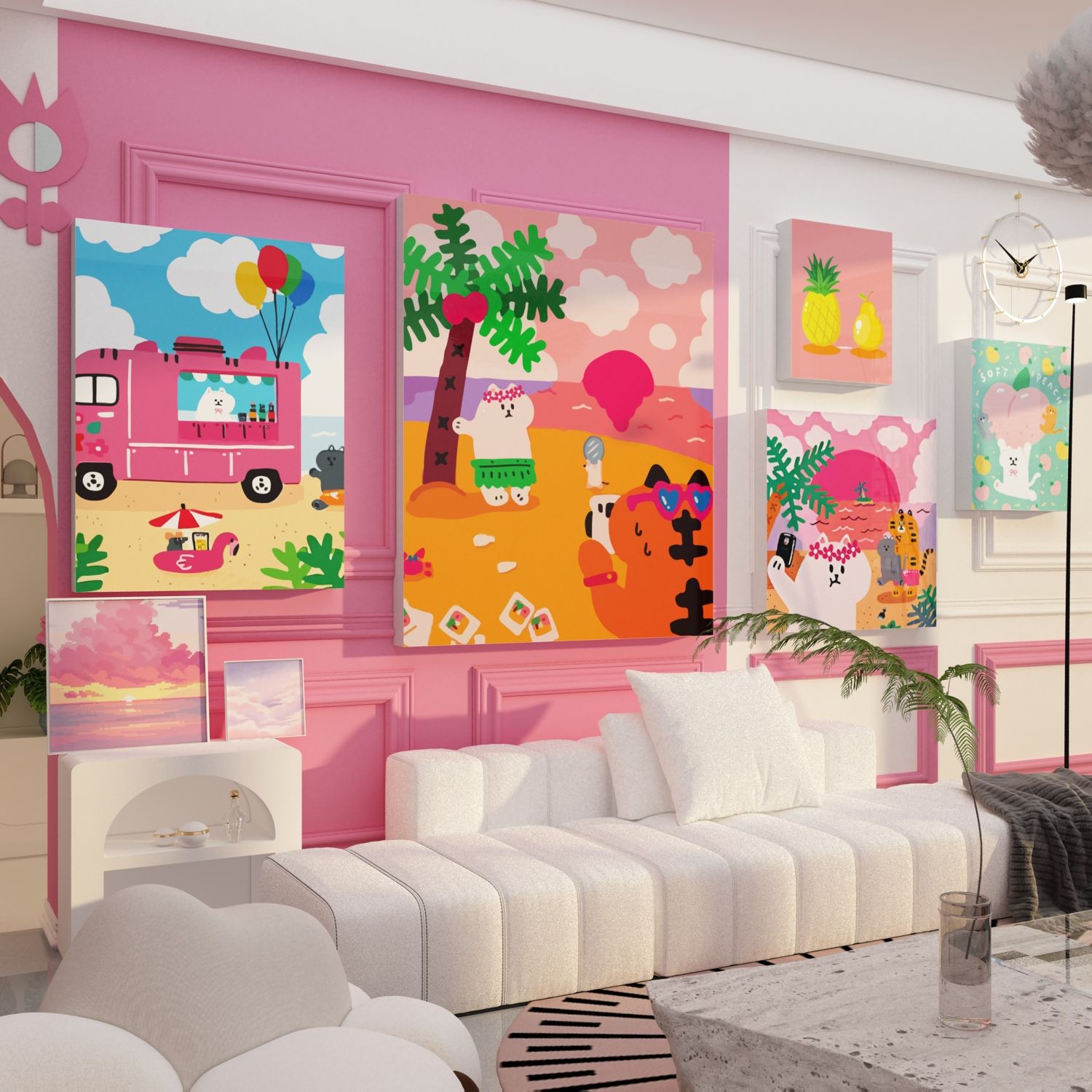  Tranh Fomex EPeBen dán tường nổi 3d Phong Cảnh Biển trang trí Phòng cho bé, Phòng ngủ, Mẫu giáo 