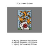  Tranh Fomex EPeBen dán tường nổi 3d Bức họa Nghịch Ngợm  trang trí Phòng Ăn,Nhà Hàng,Quán Nhậu 