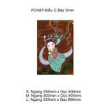  Tranh Fomex EPeBen dán tường nổi 3d Cũ Nữ Đàn Tranh trang trí Phòng Ăn,Nhà Hàng,Cửa Hàng 