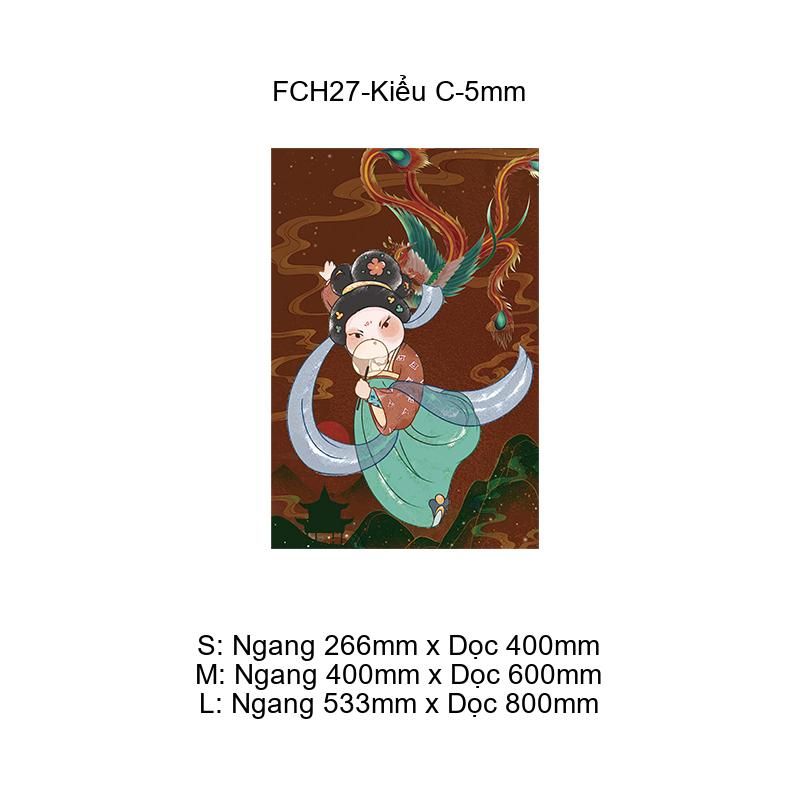 Tranh Fomex EPeBen dán tường nổi 3d Cũ Nữ Đàn Tranh trang trí Phòng Ăn,Nhà Hàng,Cửa Hàng 