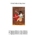  Tranh Fomex EPeBen dán tường nổi 3d Cũ Nữ Đàn Tranh trang trí Phòng Ăn,Nhà Hàng,Cửa Hàng 