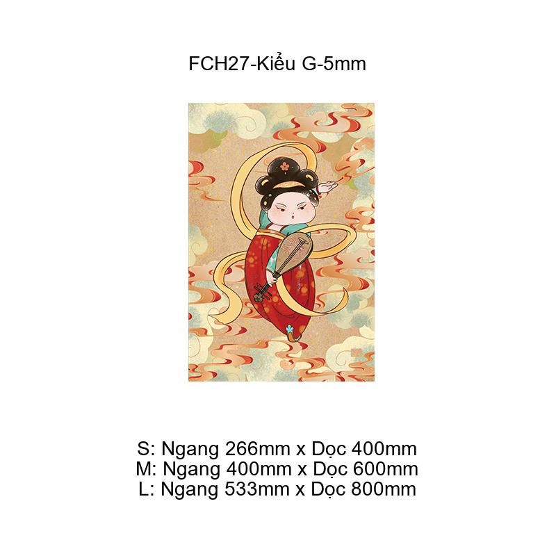  Tranh Fomex EPeBen dán tường nổi 3d Cũ Nữ Đàn Tranh trang trí Phòng Ăn,Nhà Hàng,Cửa Hàng 