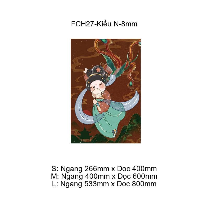  Tranh Fomex EPeBen dán tường nổi 3d Cũ Nữ Đàn Tranh trang trí Phòng Ăn,Nhà Hàng,Cửa Hàng 