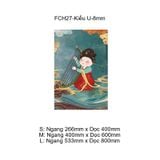  Tranh Fomex EPeBen dán tường nổi 3d Cũ Nữ Đàn Tranh trang trí Phòng Ăn,Nhà Hàng,Cửa Hàng 